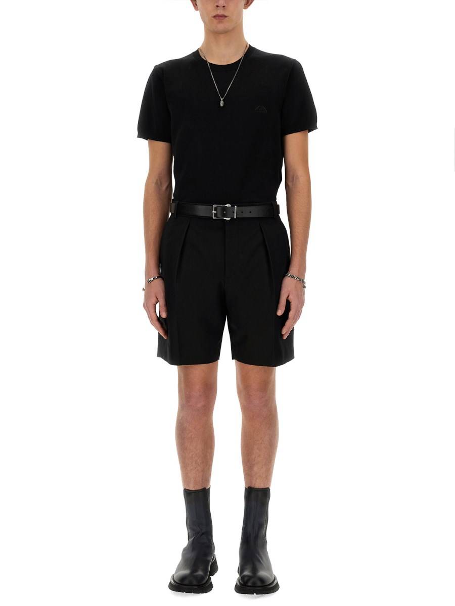 ALEXANDER McQUEEN BERMUDA IN COTONE