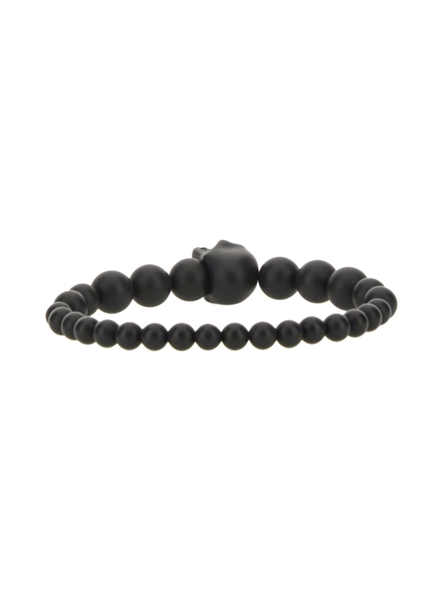 ALEXANDER McQUEEN BRACCIALE SKULL CON PERLE