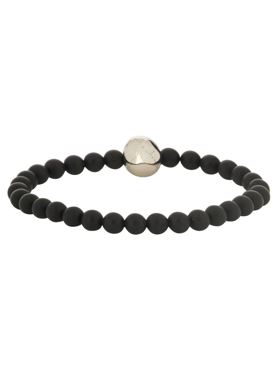 ALEXANDER McQUEEN BRACCIALE SKULL CON PERLINE
