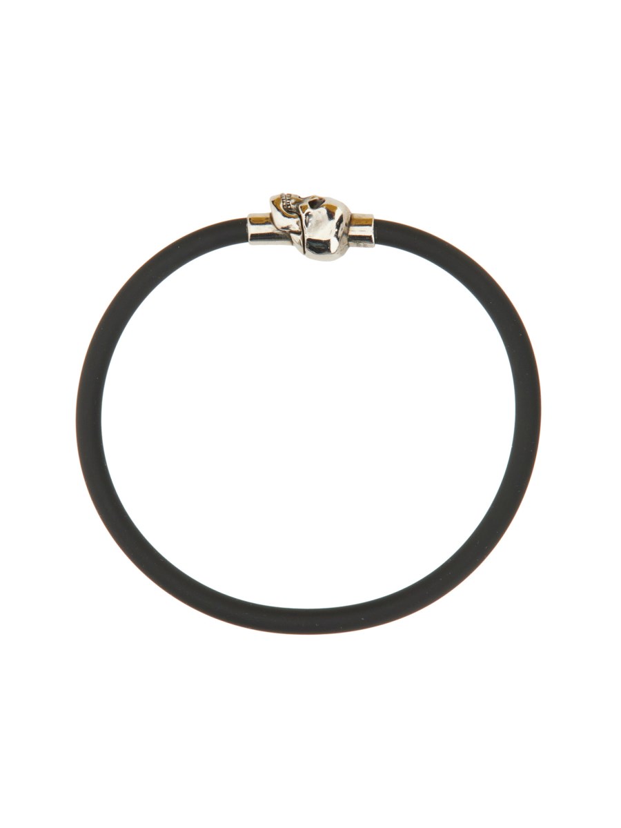 ALEXANDER McQUEEN BRACCIALE SKULL IN GOMMA