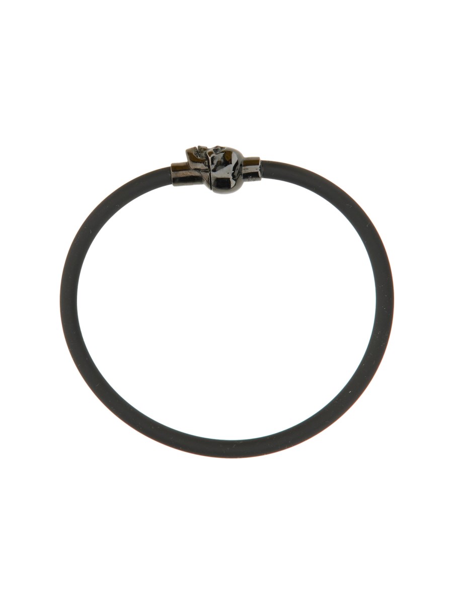 ALEXANDER McQUEEN BRACCIALE SKULL IN GOMMA
