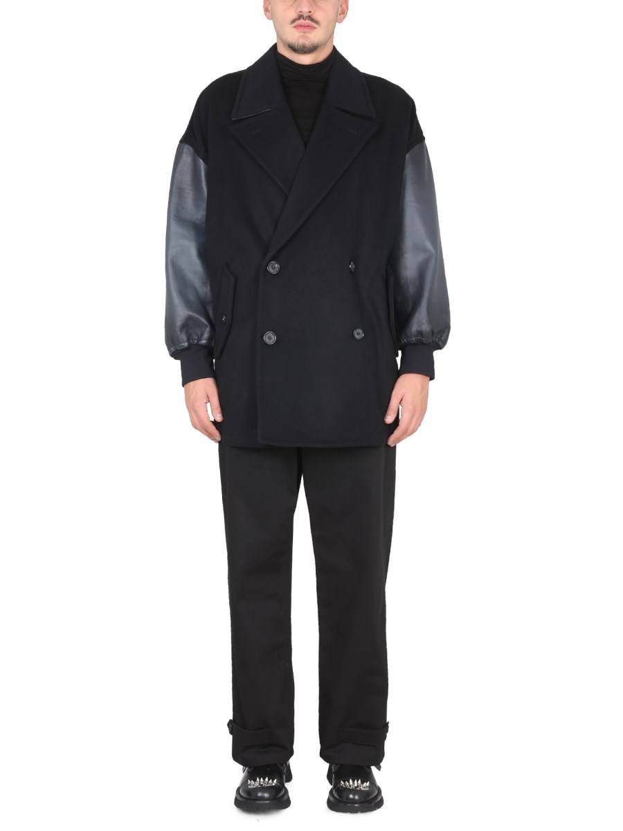 ALEXANDER McQUEEN CABAN CON SPALLE MORBIDE IN LANA