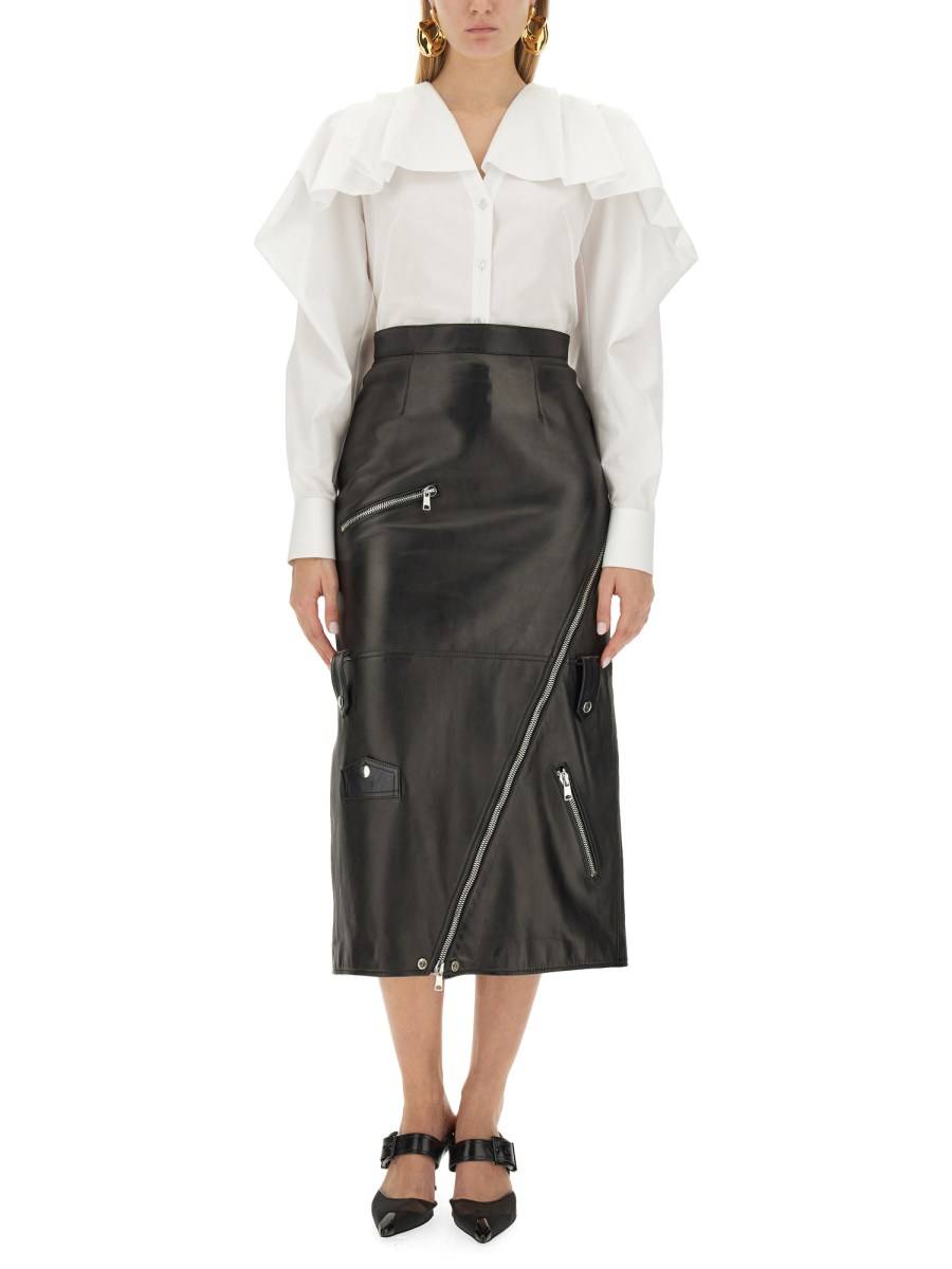ALEXANDER McQUEEN CAMICIA CON DRAPPEGGIO