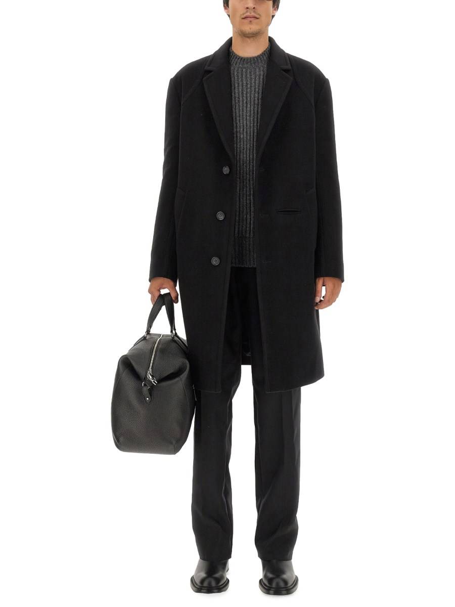 ALEXANDER McQUEEN CAPPOTTO MONOPETTO IN LANA