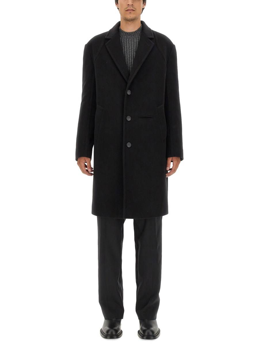 ALEXANDER McQUEEN CAPPOTTO MONOPETTO IN LANA