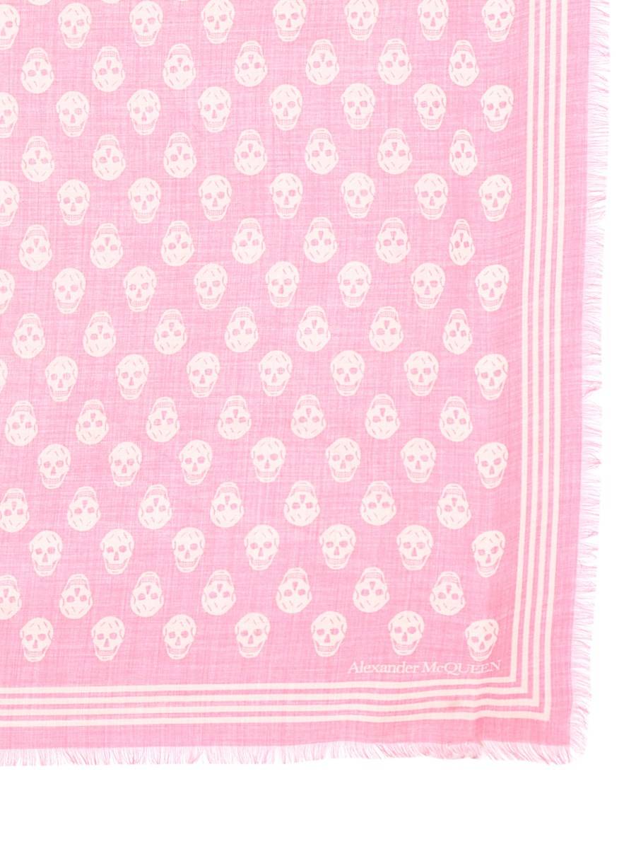 ALEXANDER McQUEEN FOULARD CON STAMPA BIKER SKULL