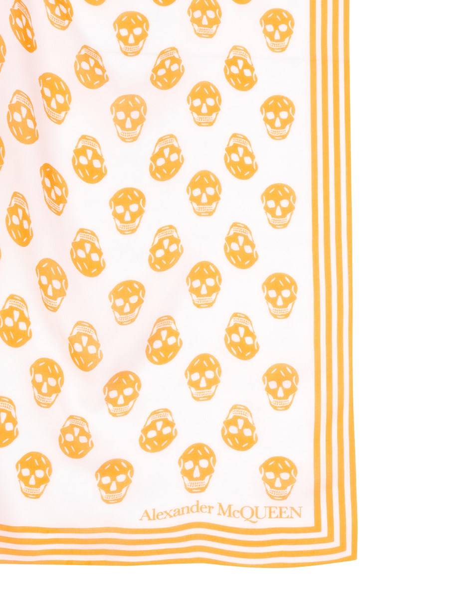 ALEXANDER McQUEEN FOULARD CON STAMPA BIKER SKULL