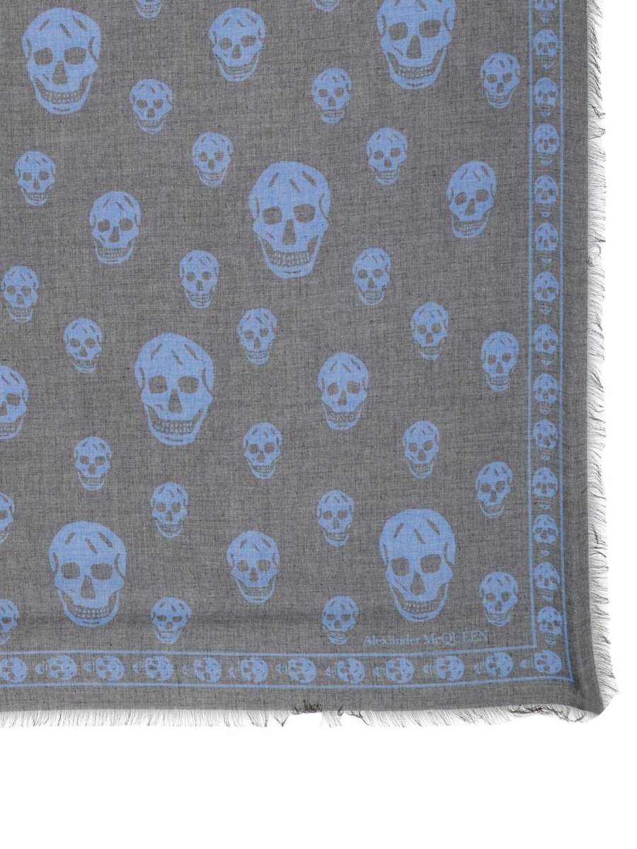 ALEXANDER McQUEEN FOULARD SKULL CLASSICO IN TWILL