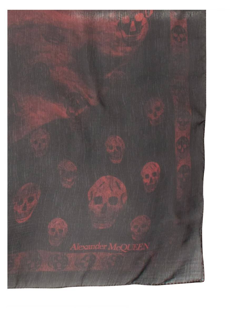 ALEXANDER McQUEEN FOULARD SKULL ORCHID IN SETA