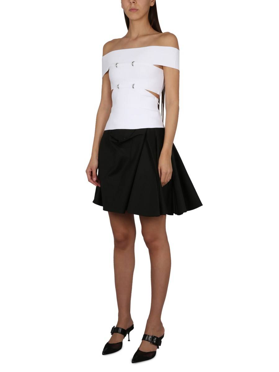 ALEXANDER McQUEEN GONNA IN COTONE