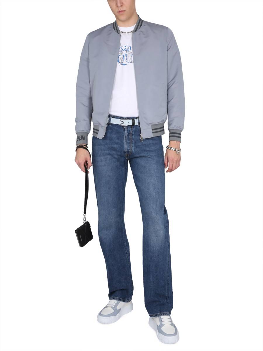 ALEXANDER McQUEEN JEANS CINQUE TASCHE IN COTONE