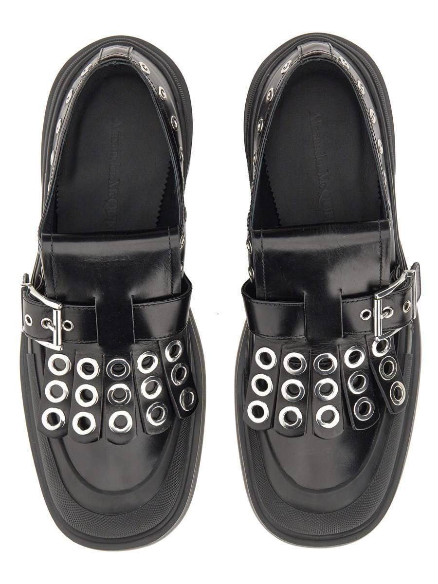 ALEXANDER McQUEEN MOCASSINO IN PELLE CON BORCHIE