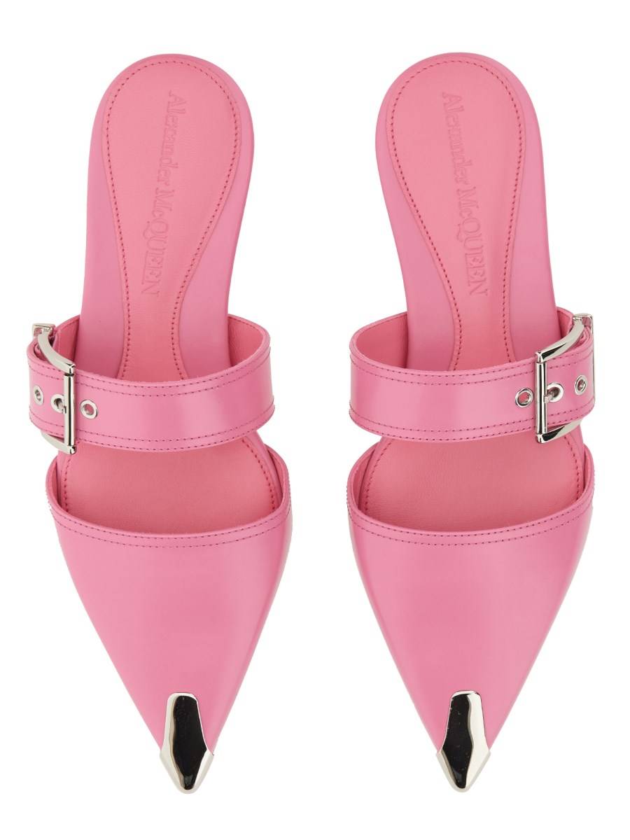 ALEXANDER McQUEEN MULE PUNK IN PELLE