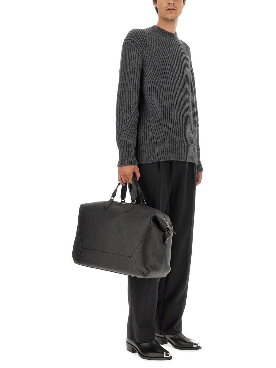ALEXANDER McQUEEN PANTALONE IN GABARDINA DI LANA