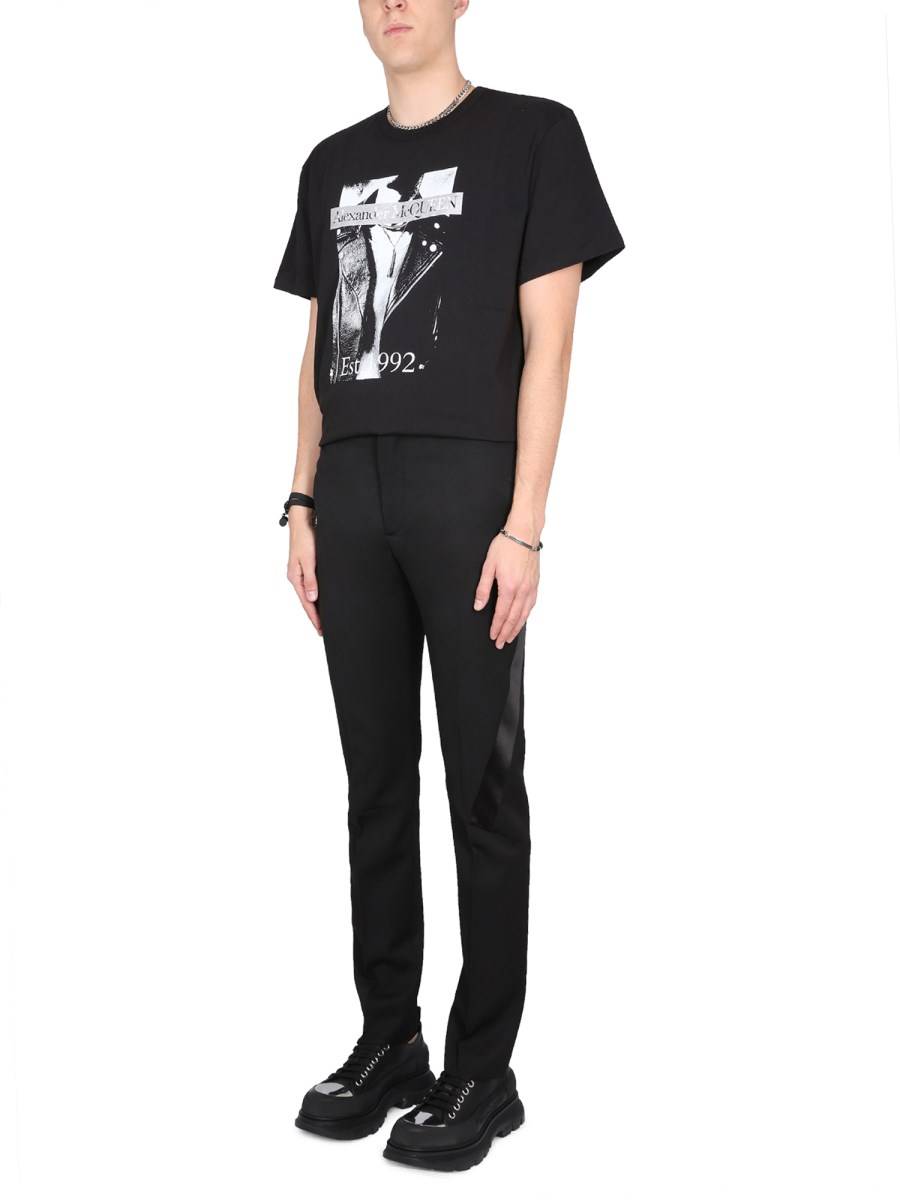 ALEXANDER McQUEEN PANTALONE IN LANA VERGINE