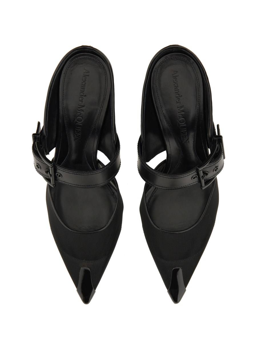 ALEXANDER McQUEEN SANDALO PUNK IN MESH CON FIBBIA