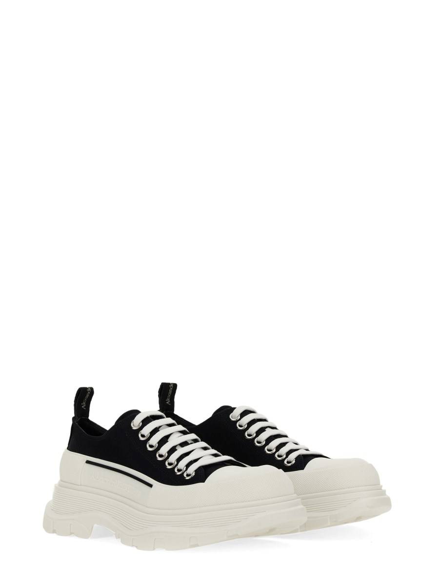 ALEXANDER McQUEEN SNEAKER TREAD SLICK IN CANVAS