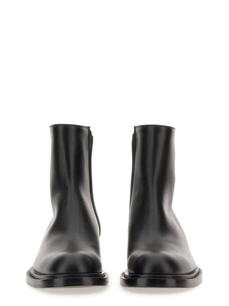 ALEXANDER McQUEEN STIVALETTO CUBANO STACK IN PELLE
