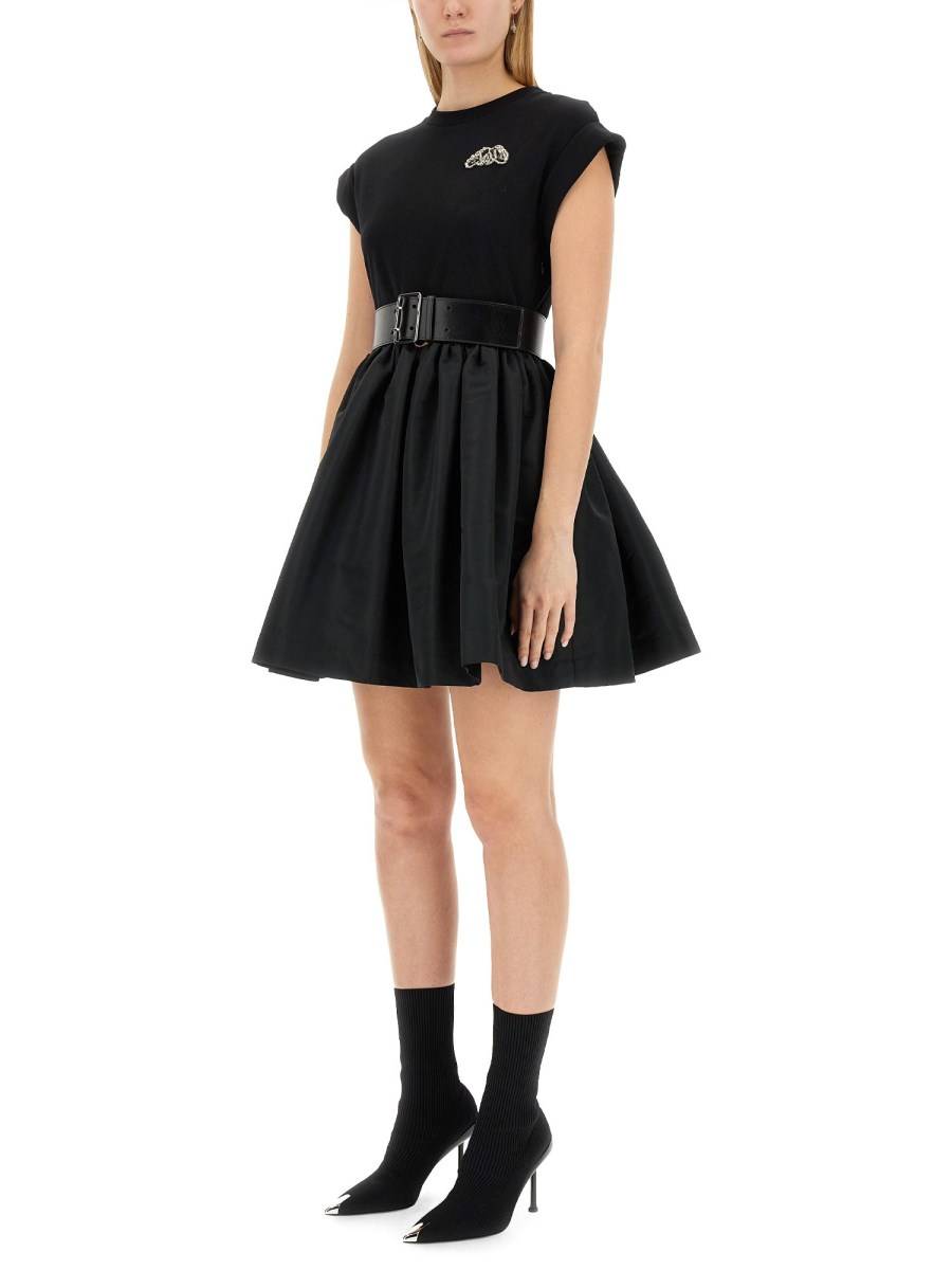 ALEXANDER McQUEEN STIVALETTO "SLASH" IN MAGLIA