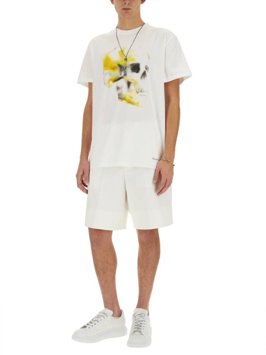 ALEXANDER McQUEEN T-SHIRT OBSCURED SKULL