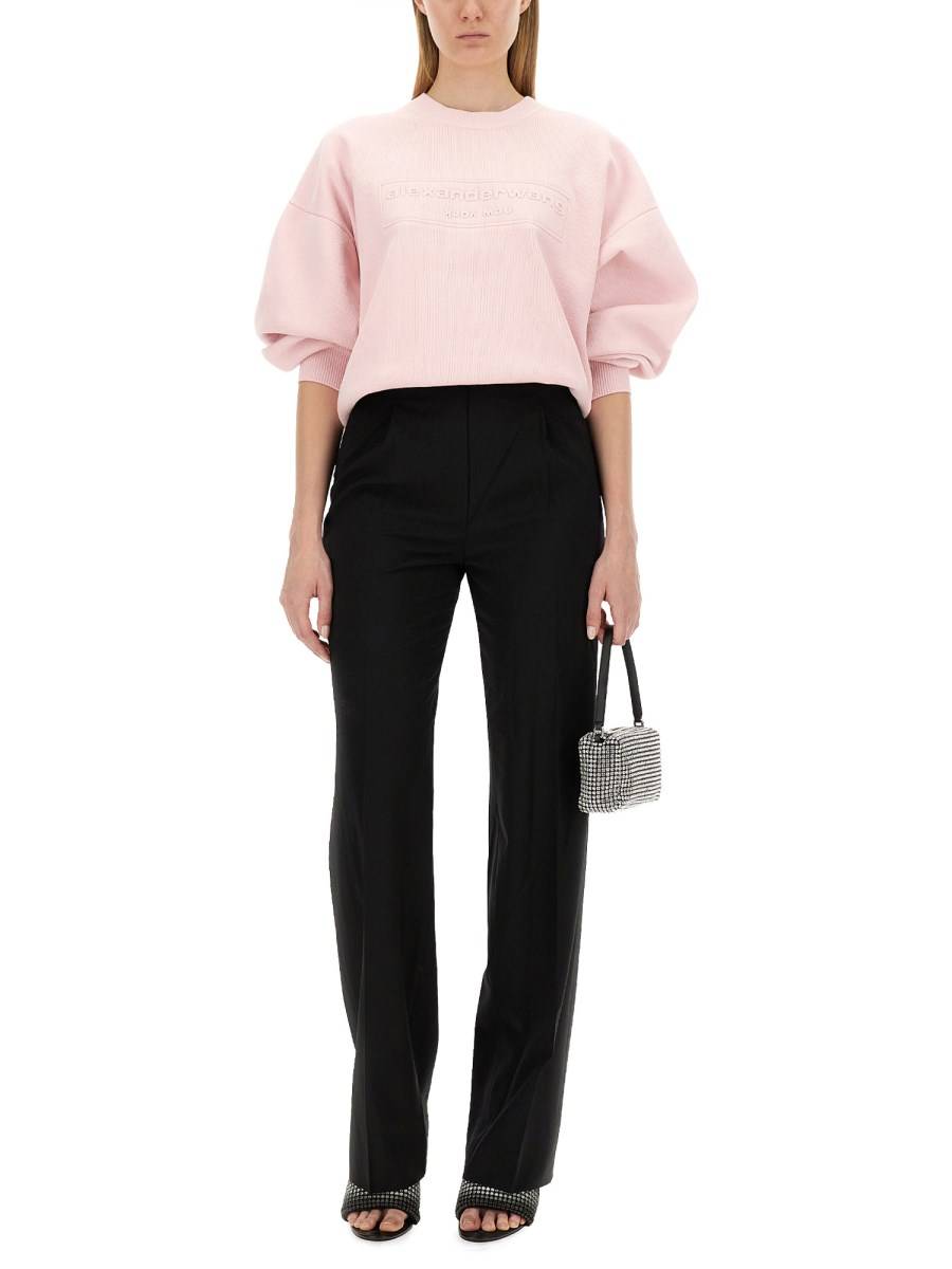 ALEXANDER WANG FELPA CON LOGO IN RILIEVO