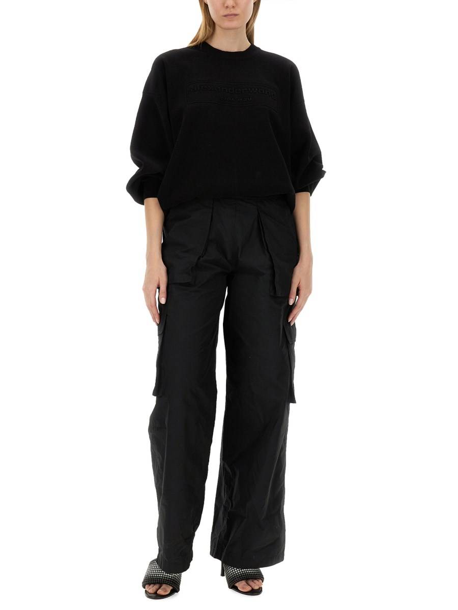 ALEXANDER WANG FELPA CON LOGO IN RILIEVO