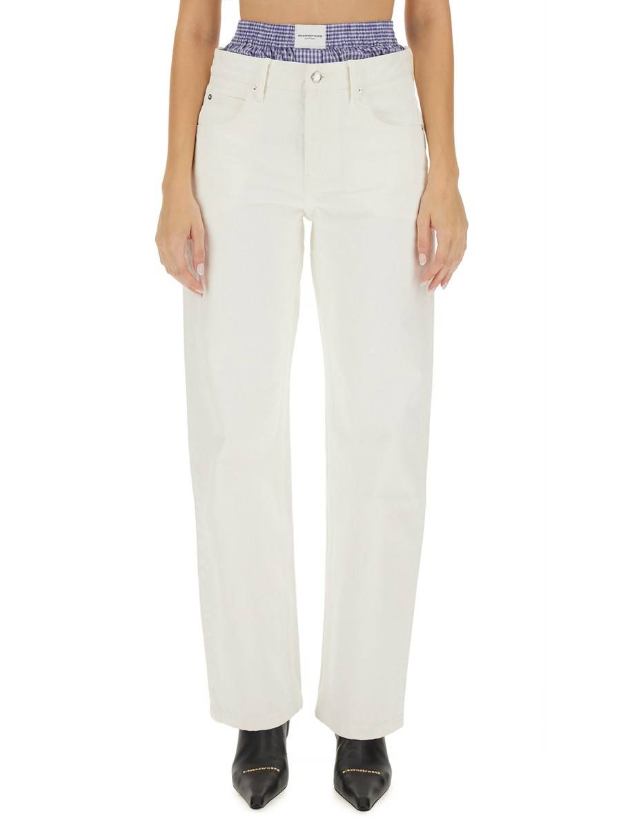 ALEXANDER WANG JEANS SKATER CON BOXER A VITA ALTA