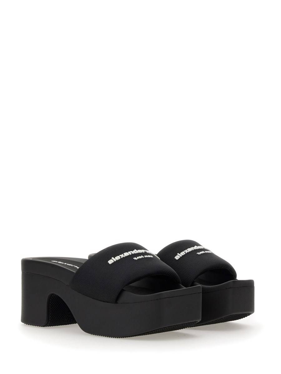 ALEXANDER WANG SANDALO SLIDE PLATFORM CON LOGO