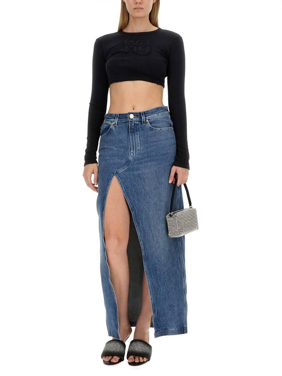 ALEXANDERWANG.T TOP IN COTONE CON LOGO