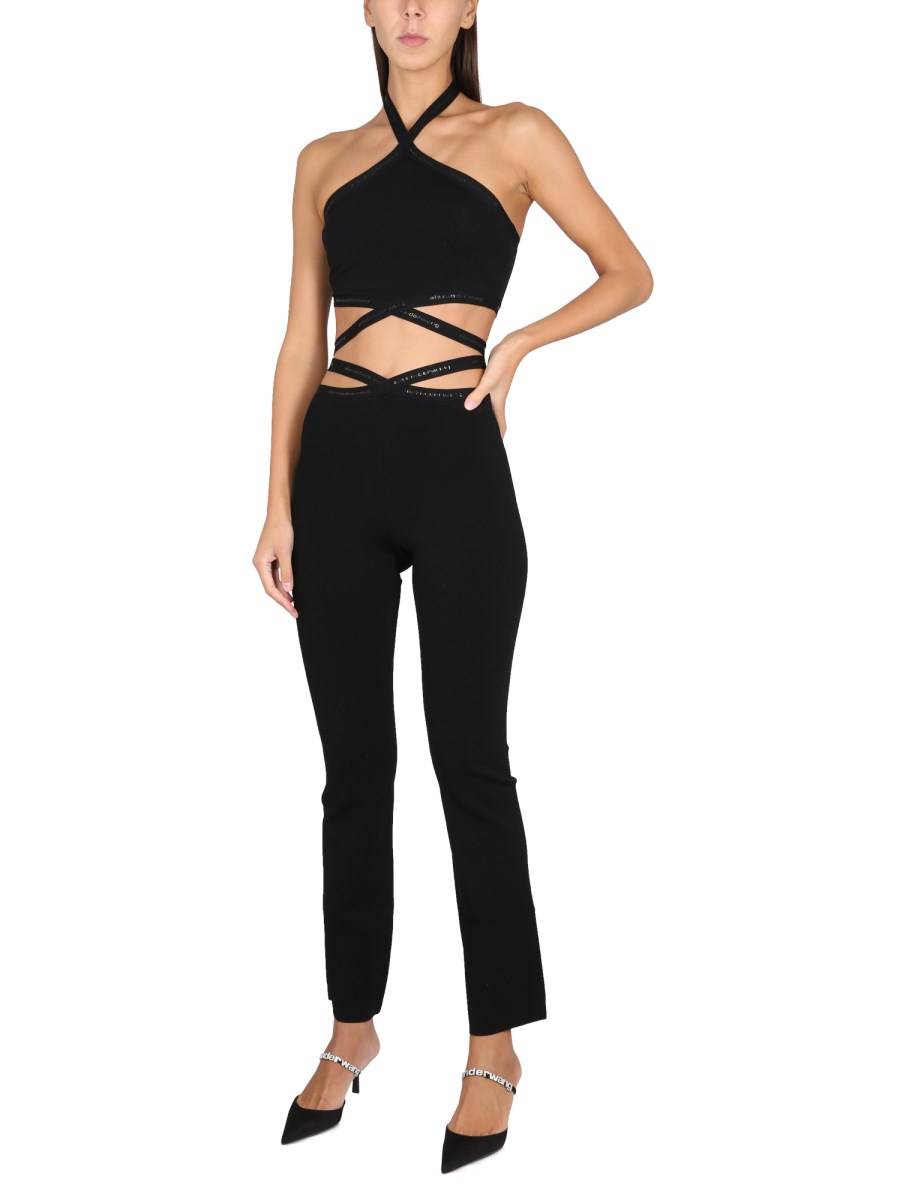 ALEXANDERWANG.T TOP IN MAGLIA CON LOGO