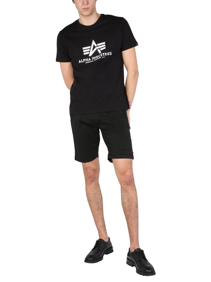 ALPHA INDUSTRIES BERMUDA IN COTONE CON LOGO