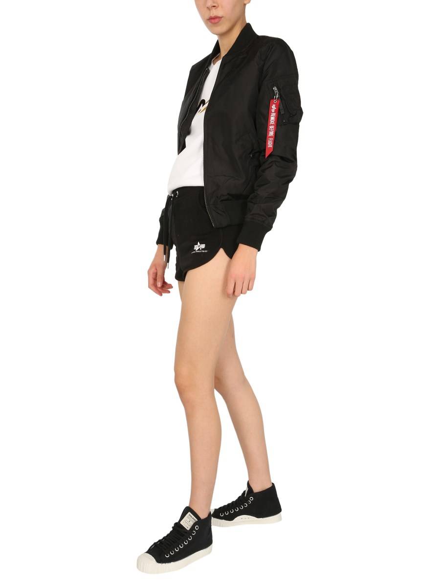 ALPHA INDUSTRIES SHORT IN FELPA DI COTONE CON LOGO