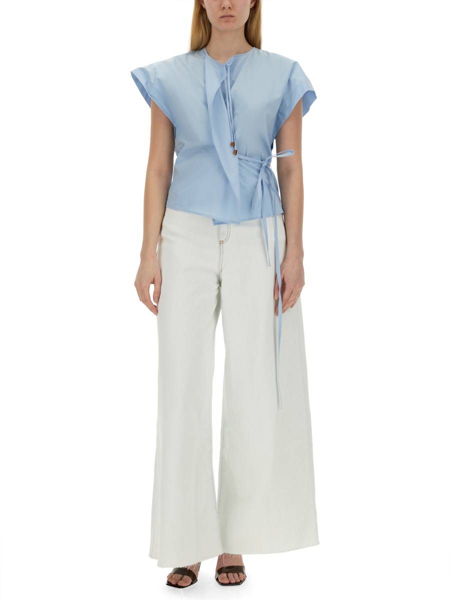 ALYSI BLUSA IN POPELINE DI COTONE