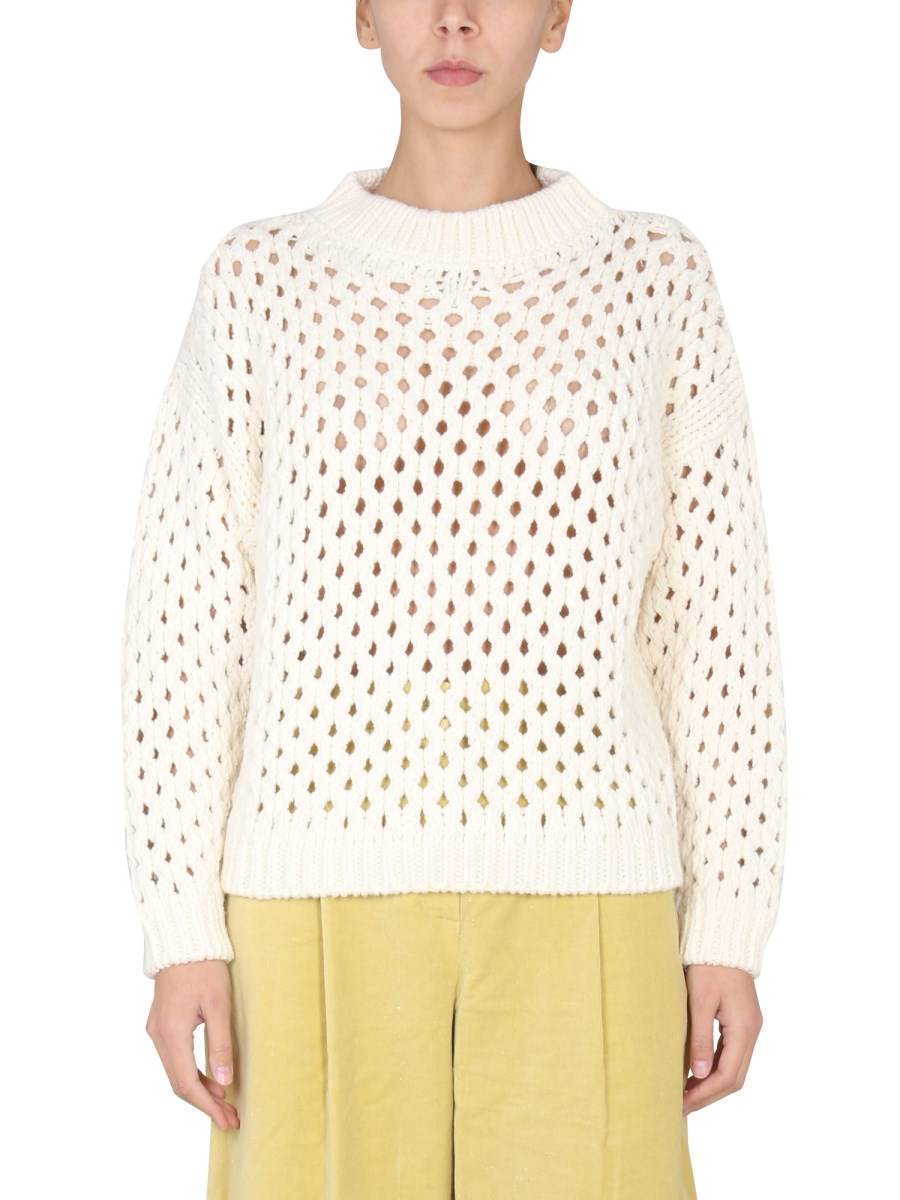 ALYSI MAGLIA A RETE IN LANA MERINO