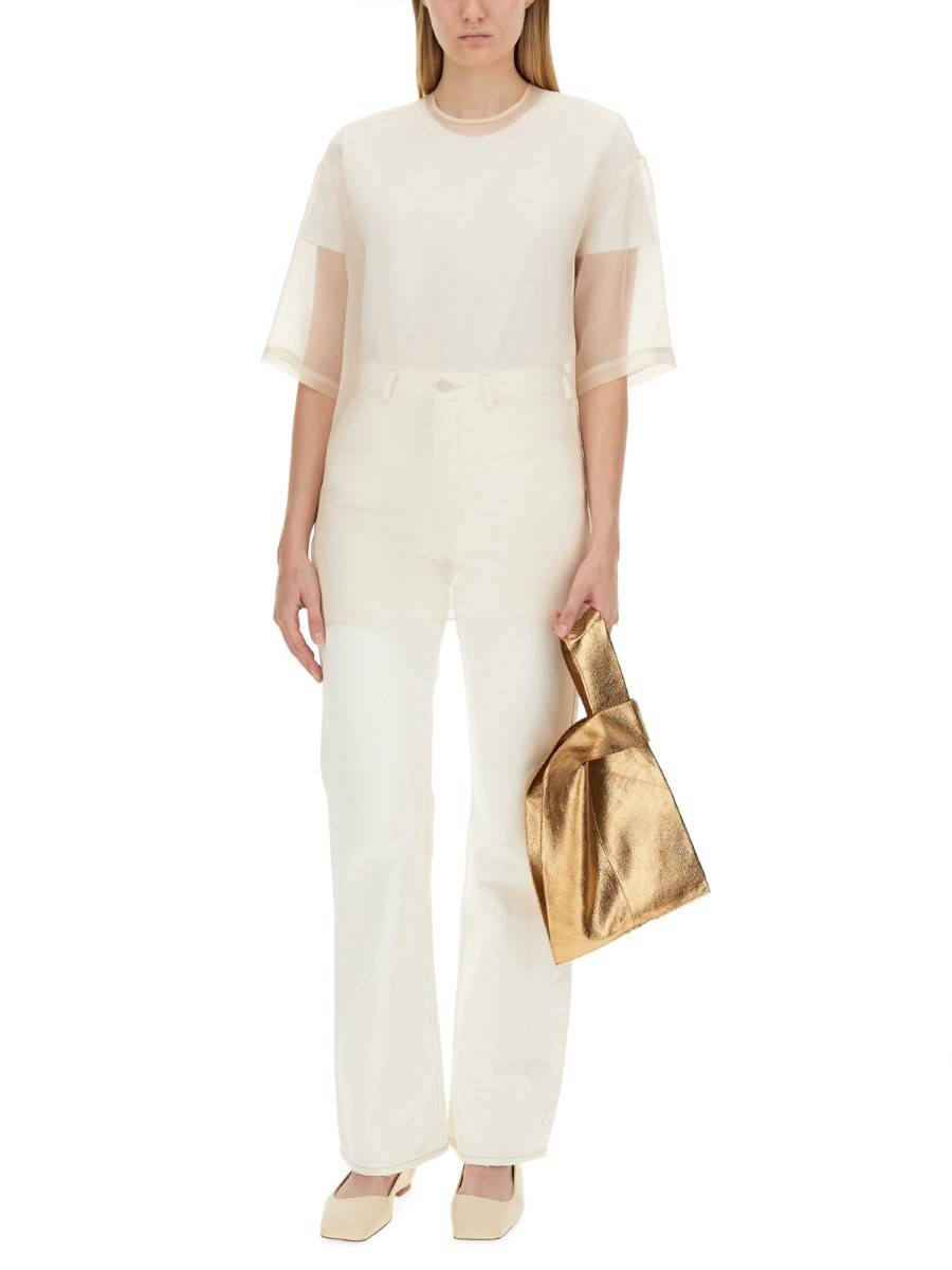 ALYSI T-SHIRT IN MAGLIA TRASPARENTE