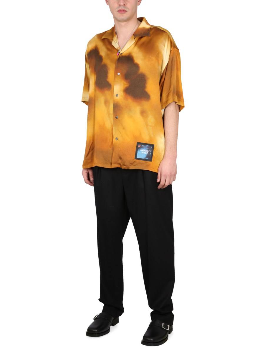 AMBUSH CAMICIA IN VISCOSA CON PATCH LOGO