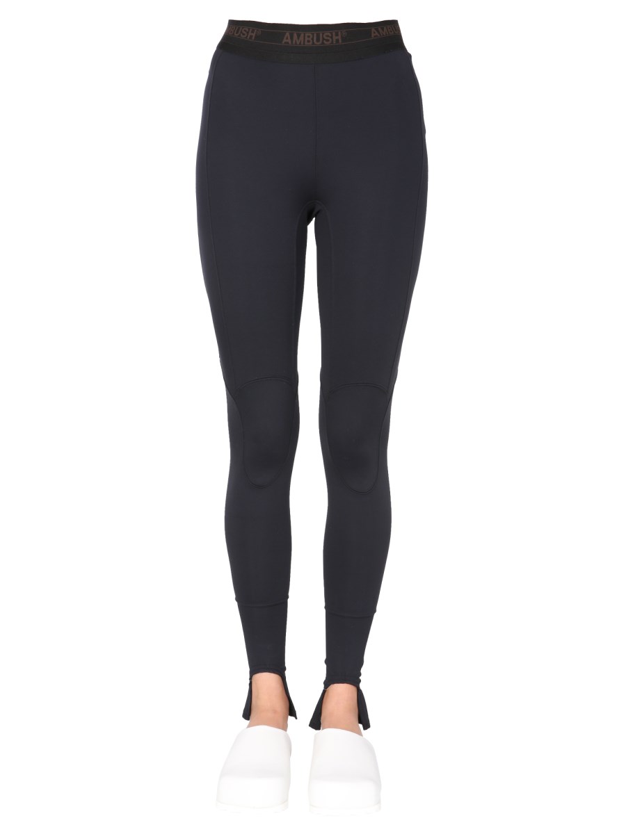 AMBUSH LEGGINGS "SCUBA" IN NYLON CON BANDA LOGATA