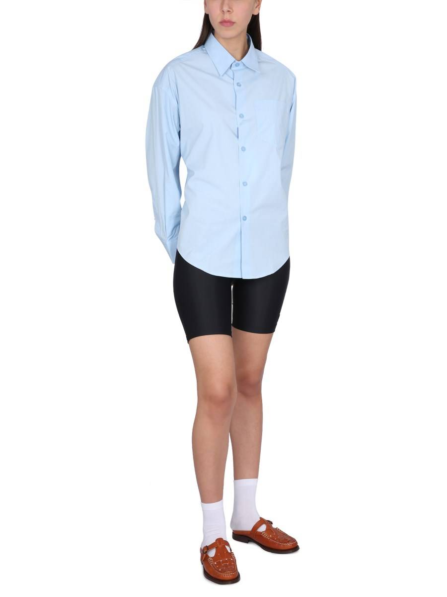 AMI PARIS CAMICIA BOXY FIT IN POPELINE DI COTONE