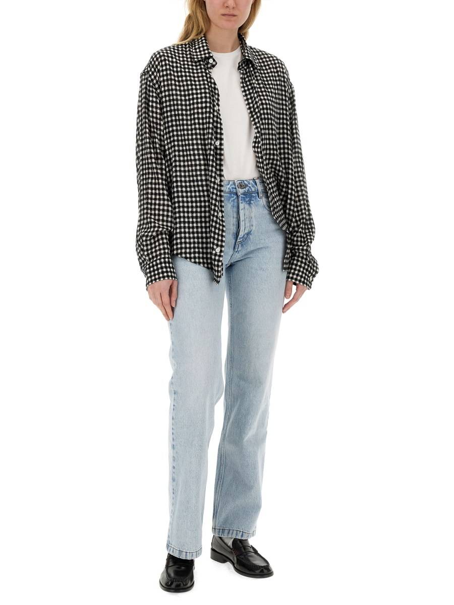 AMI PARIS CAMICIA BOXY FIT IN VISCOSA