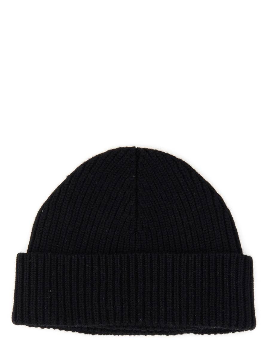 AMI PARIS CAPPELLO BEANIE A COSTE CON LOGO ADC