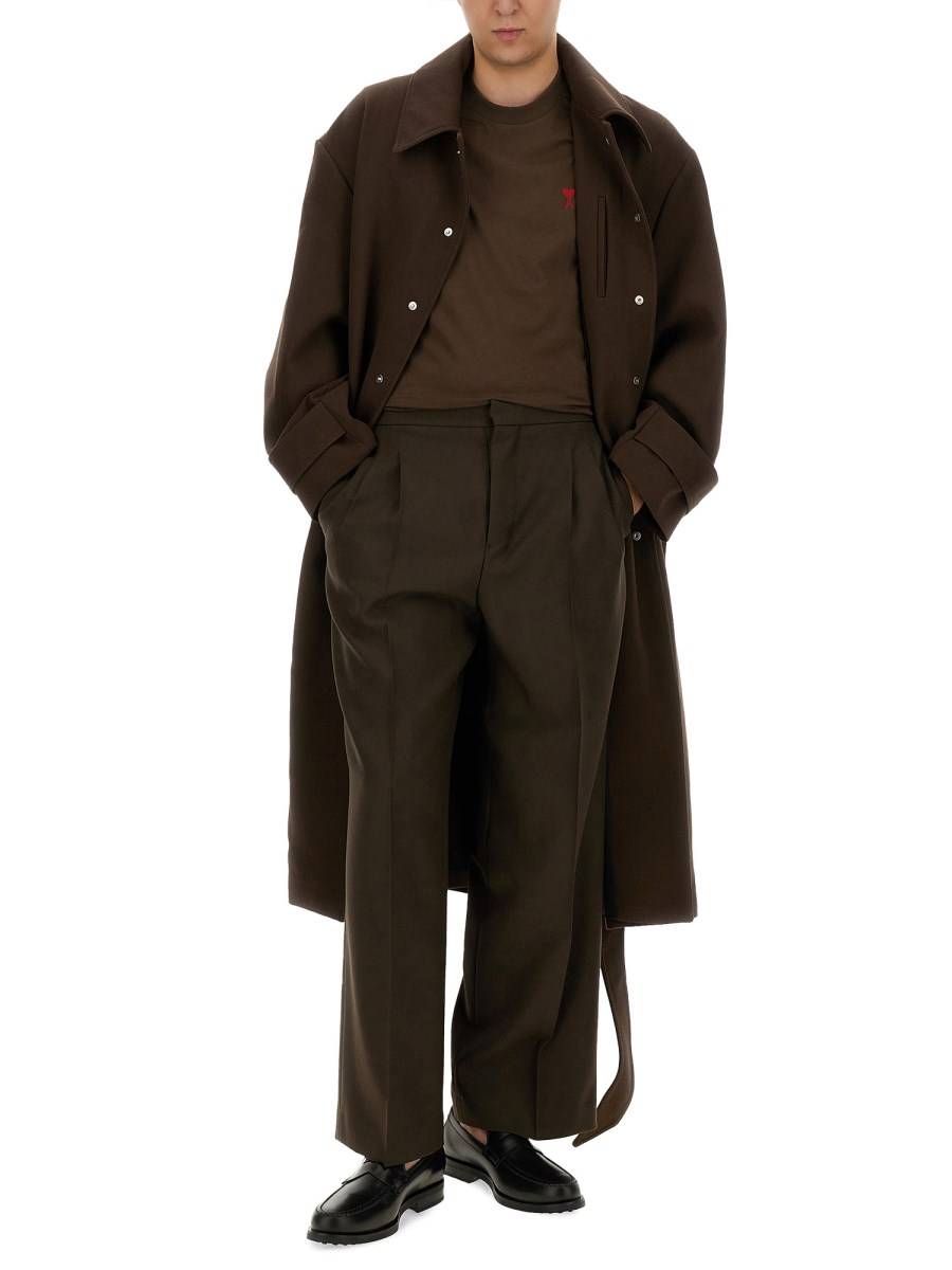 AMI PARIS CAPPOTTO CON CINTURA
