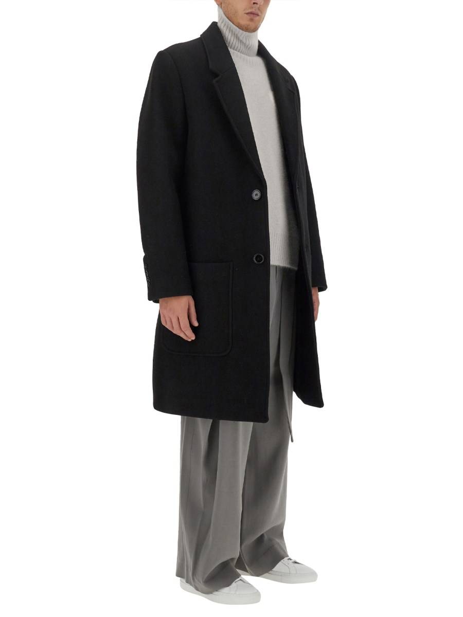 AMI PARIS CAPPOTTO MONOPETTO IN LANA