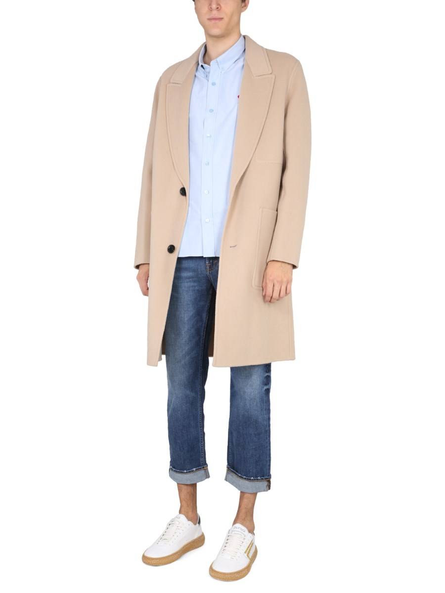 AMI PARIS CAPPOTTO MONOPETTO IN LANA
