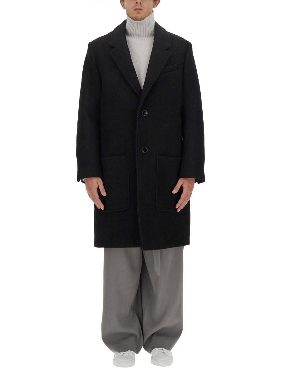 AMI PARIS CAPPOTTO MONOPETTO IN LANA