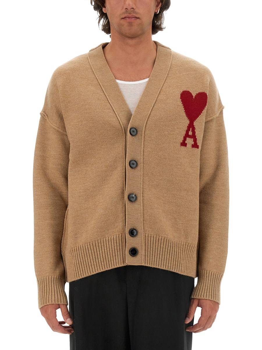 AMI PARIS CARDIGAN CON LOGO