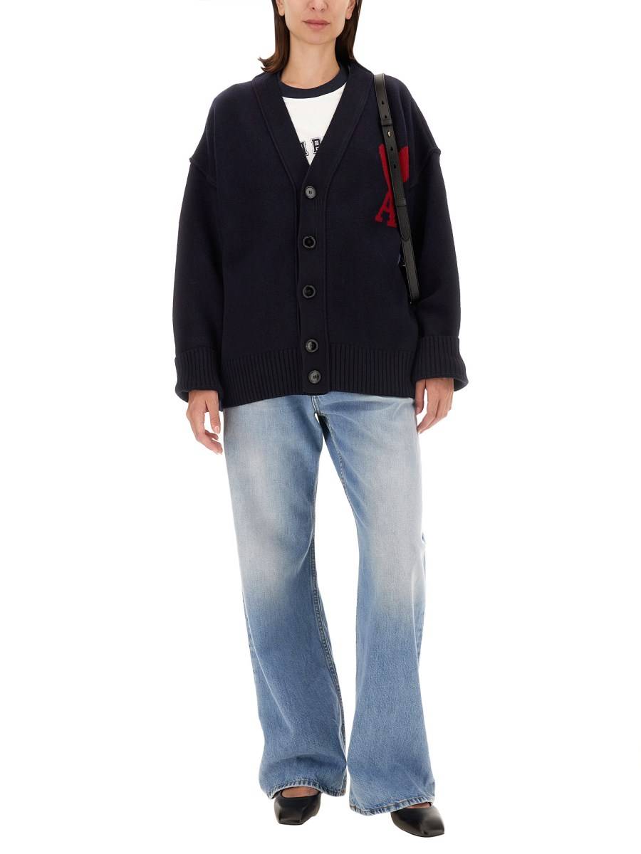 AMI PARIS CARDIGAN CON LOGO