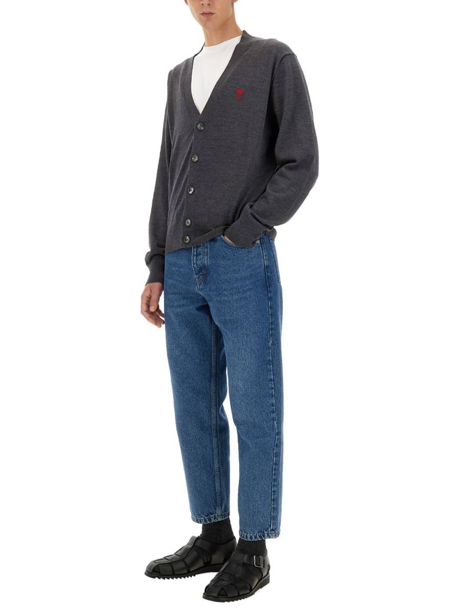 AMI PARIS CARDIGAN CON LOGO