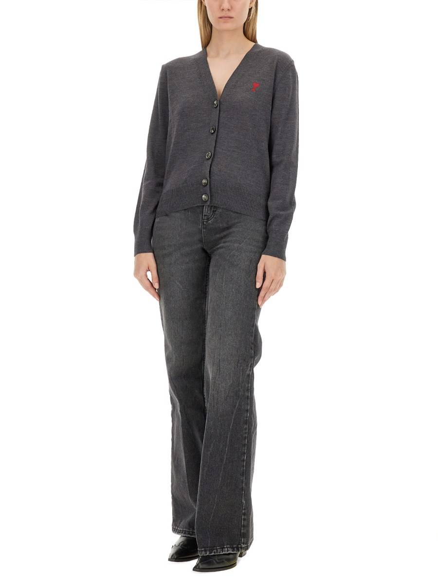 AMI PARIS CARDIGAN CON LOGO