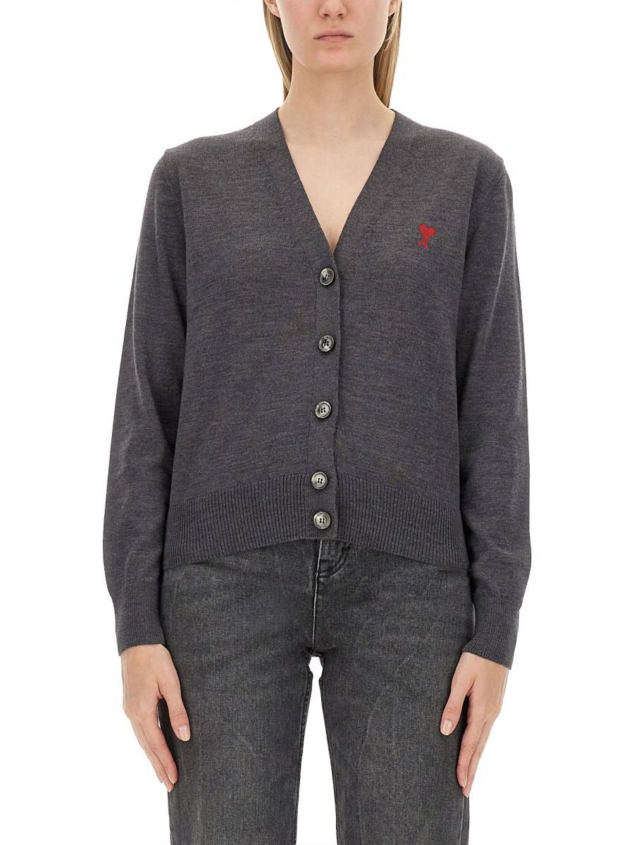 AMI PARIS CARDIGAN CON LOGO