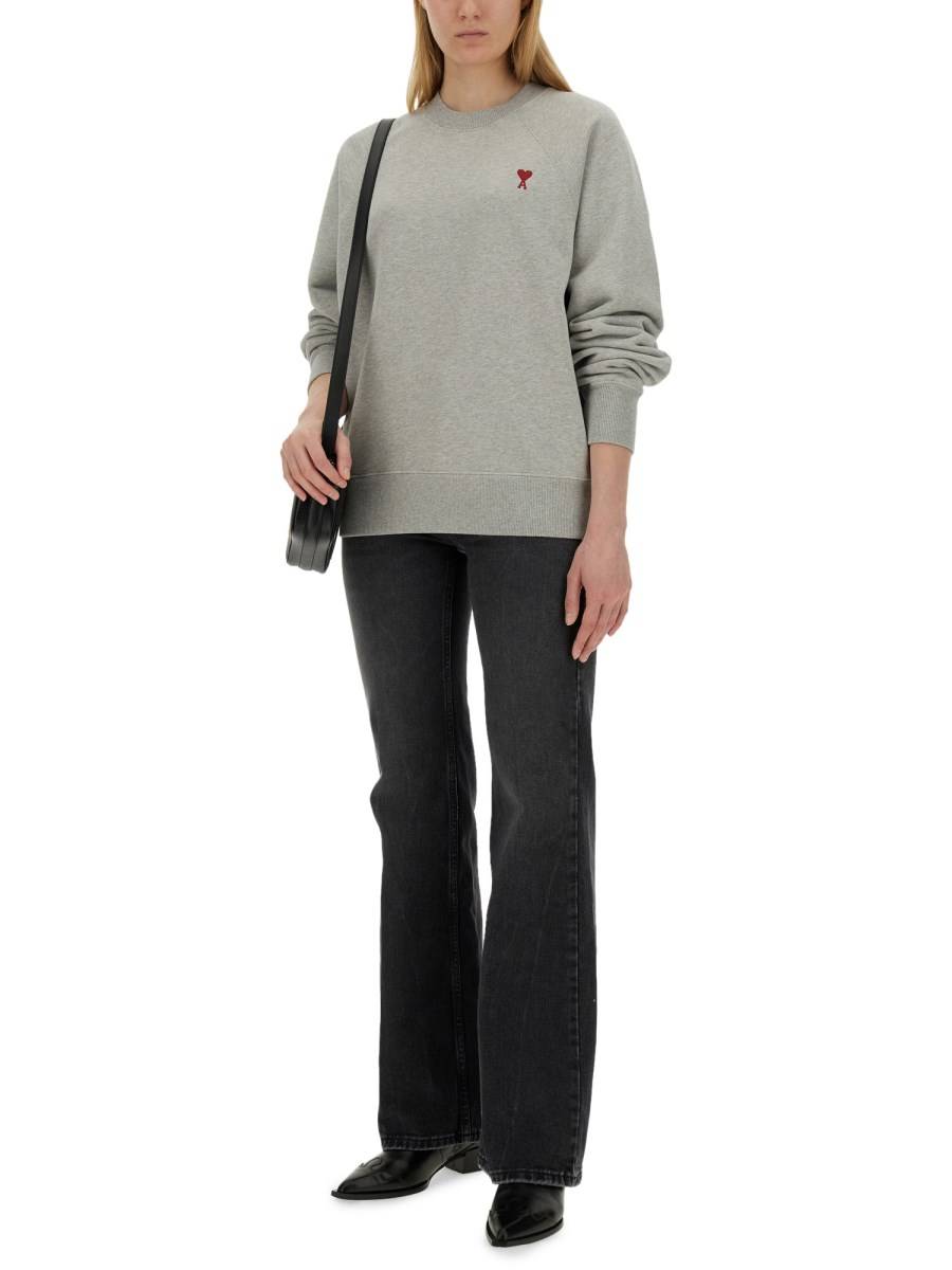 AMI PARIS FELPA CON LOGO IN COTONE